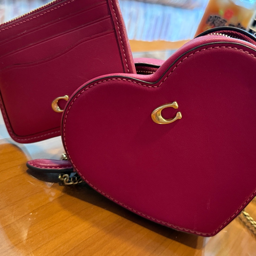 Coach Heart-Shaped Pink Mini Bag